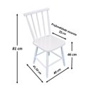 Ver imagem 7 de Jogo de Jantar Colonial Brisa Mesa 137x80 Cm + 06 Cadeiras Branca ( Tampo Mel ) Base Branca