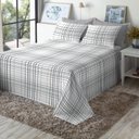 Ver imagem 4 de Jogo de Cama Queen Size 100% Algodão 200 Fios Fiori - 7524-1