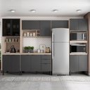 Ver imagem 1 de Cozinha Compacta Firenze Fi0001 Avena Touch Grafito Demóbile