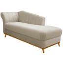Ver imagem 3 de Kit Diva Recamier Vanessa 140cm Lado Direito e 02 Poltronas Laura Suede Bege - Amarena Móveis
