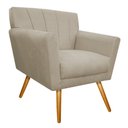 Ver imagem 4 de Kit Diva Recamier Vanessa 140cm Lado Direito e 02 Poltronas Laura Suede Bege - Amarena Móveis