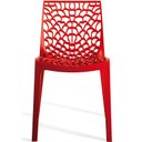 Ver imagem 4 de Kit 2 Cadeiras Gruvyer Design Cozinha Sala de Estar Jantar - Vermelho