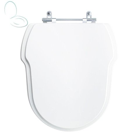 Assento Sanitário Tampa de Vaso Branco Mdf Laqueado Hampton para Bacia Incepa
