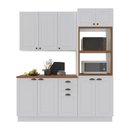 Ver imagem 2 de Cozinha Compacta Modulada Nara 10 Portas 2 Gavetas MDF 190cm Branco Fidelita Móveis