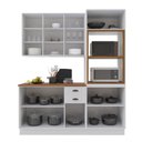 Ver imagem 5 de Cozinha Compacta Modulada Nara 10 Portas 2 Gavetas MDF 190cm Branco Fidelita Móveis