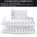 Ver imagem 3 de Jogo de Cama Elise Queen 100%algodao 300 Fio Super Macio:lilas