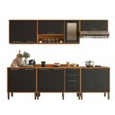 Ver imagem 3 de Cozinha Compacta para Cooktop 5 Bocas 5 Peças 12 Portas 2 Gavetas Paris Sallêto Móveis