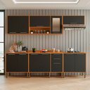 Ver imagem 1 de Cozinha Compacta para Cooktop 5 Bocas 5 Peças 12 Portas 2 Gavetas Paris Sallêto Móveis