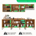 Ver imagem 5 de Cozinha Compacta para Cooktop 5 Bocas 5 Peças 12 Portas 2 Gavetas Paris Sallêto Móveis