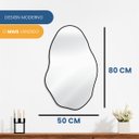 Ver imagem 3 de Espelho Decorativo Orgânico Grande Pedra 50x80 de Parede para Sala Cozinha Banheiro