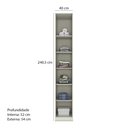Ver imagem 2 de Guarda Roupa Roupeiro Módulo 01 Porta Seletto MC01 Areia Henn