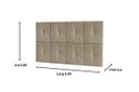 Ver imagem 2 de Painel Cama Box Suspenso Tokyo com Botão Solteiro 0,90 Cor Bege - JM Casa dos Móveis