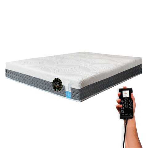 Colchão Queen Latex Foam de Látex Articulado Cinza 28cm - 158x198cm - Kit Zen