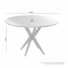 Mesa Simpatia 1,08 4 Cadeiras Jade Linho Jcm Cinamomo/off - 4