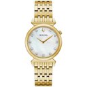 Ver imagem 1 de Relógio Bulova Feminino Ref: 97p149 Slim Dourado Diamante