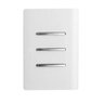 Interruptor 3 Teclas Paralelas Novara Dicompel Branco - 1
