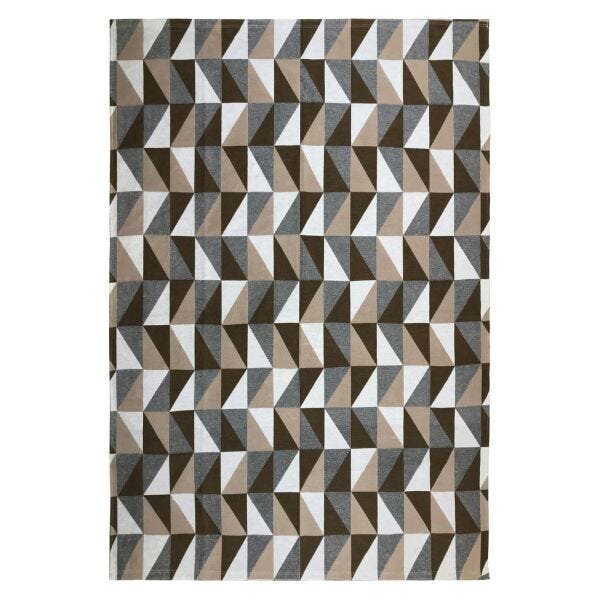 Tapete Sala Quarto Antiderrapante Geometrico 1,32x2,00 Caramelo Cru Dubai - 2