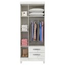 Ver imagem 3 de Quarto de Bebê 3 Portas Ternura Baby com Berço Lila Branco Brilho com Colchão - Incorplac