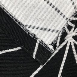 Tapete Sala Quarto Antiderrapante Geometrico 1,32x2,50 Preto/Cru Star - 5