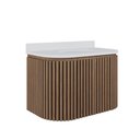 Ver imagem 1 de Gabinete para Banheiro Suspenso Emma 80cm Branco/jequitibá