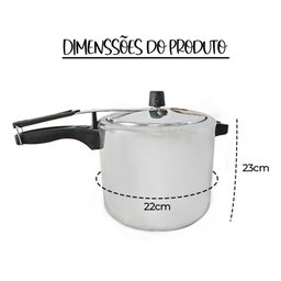 Panela de Pressão Suprema Roque 7 Litros Inox - 6