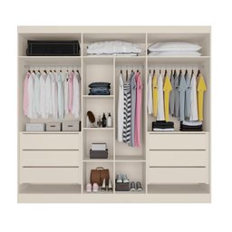 Guarda Roupa Oslo 6 Portas 6 Gavetas com Espelho Mdf - Mademarcs - 3