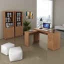 Ver imagem 2 de Conjunto para Escritório 3 Peças Amêndoa Tecnomobili