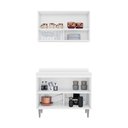 Ver imagem 3 de Kit de Cozinha Esmeralda 100cm 3 Portas com Tampo Branco Maderatto Móveis