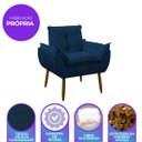 Ver imagem 6 de Poltrona Decorativa Sala de Estar Escritório Quarto Azul Marinho Prime