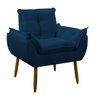 Poltrona Decorativa Sala de Estar Escritório Quarto Azul Marinho Prime - 3