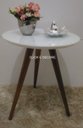 Ver imagem 4 de Mesa de canto tampo 40 cm branca vidro pés 60 cm - laqueado com vidro - Branco
