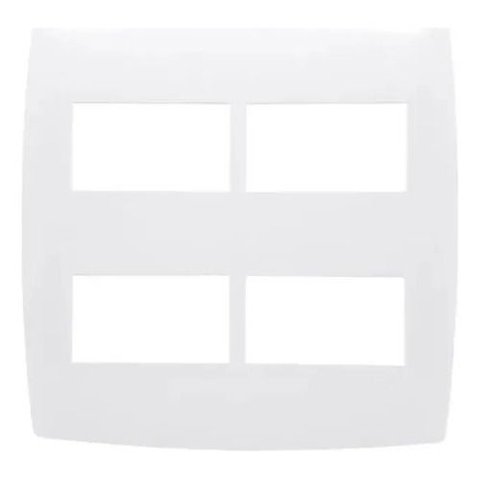 Placa 4 Postos Separados 4x4 Branca Home Ref 10413-2 - Blux