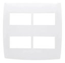 Ver imagem 1 de Placa 4 Postos Separados 4x4 Branca Home Ref 10413-2 - Blux