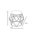 Ver imagem 2 de Puff Aramado Onix Bronze Suede Preto