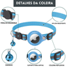 Coleira Case Capa Fixa Para Airtag Gato Cachorro Refletiva - Azul - 2
