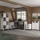 Ver imagem 2 de Conjunto Escritório Home Office 4 Peças Golden A06 Branco - Mpozenato