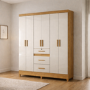 Ver imagem 5 de Guarda-Roupa Casal Itatiba 6 Portas 3 Gavetas Moval