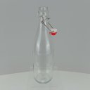 Ver imagem 4 de Garrafa Água Suco Leite Home&co com Trava na Tampa Vidro 1l 32x8x8cm Transparente