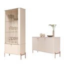 Ver imagem 1 de Conjunto Buffet e Cristaleira Rouxinol Off White Bronze