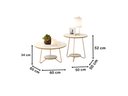 Ver imagem 5 de Conjunto Mesa De Centro E Apoio Liz Off White C/ Freijó – EJ Móveis