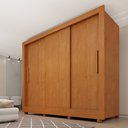 Ver imagem 7 de Guarda Roupa Casal 3 Portas Taiffa 190cm com Pés Yescasa Marrom/Cinamomo/Off White