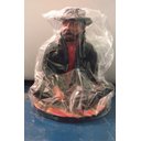 Ver imagem 3 de Imagem Exu Capa Preta Com Cartola Escultura Gesso Estatua 25 Cm