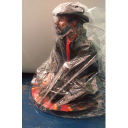 Imagem Exu Capa Preta Com Cartola Escultura Gesso Estatua 25 Cm - 4