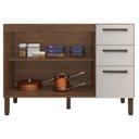 Ver imagem 2 de Balcão de Pia Mad Versalhes 120 Cm Nogueira Off White - Kits Paraná