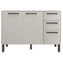 Ver imagem 1 de Balcão de Pia Mad Versalhes 120 Cm Nogueira Off White - Kits Paraná