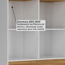 Ver imagem 2 de Estante Retrô com 4 Nichos Branco Brilho/amêndoa - Móveis Peroba Branco Brilho/amêndoa