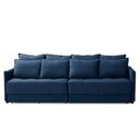 Ver imagem 5 de Sofá Cama Retrátil e Reclinável 2,30m com Molas Carol Veludo Azul Adonai Estofados