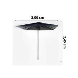 Ombrelone Guarda Sol 3 Metros De Madeira Com Base - 4
