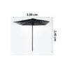 Ombrelone Guarda Sol 3 Metros De Madeira Com Base - 4