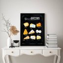 Ver imagem 2 de Quadro Decorativo Tipos de Queijo 24x18cm:madeira Branca